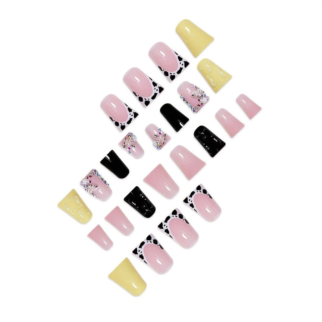 Artistic Multi-Texture Nail Extensions Stornfield