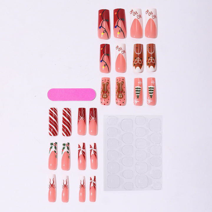 Artificial nail set with festive Christmas design Stornfield 1789118905