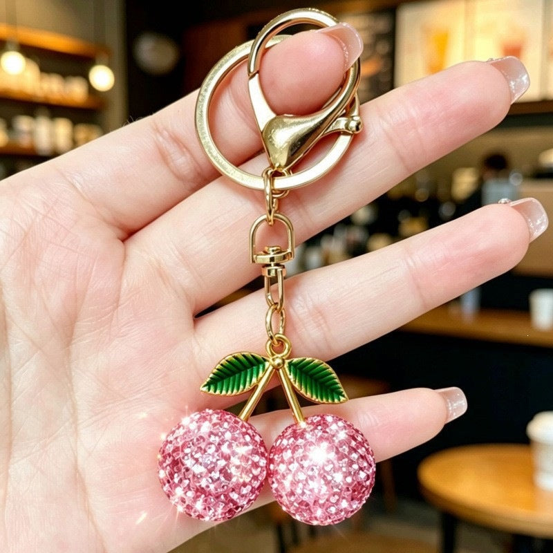 Glamorous keychain with sparkling cherries Stornfield