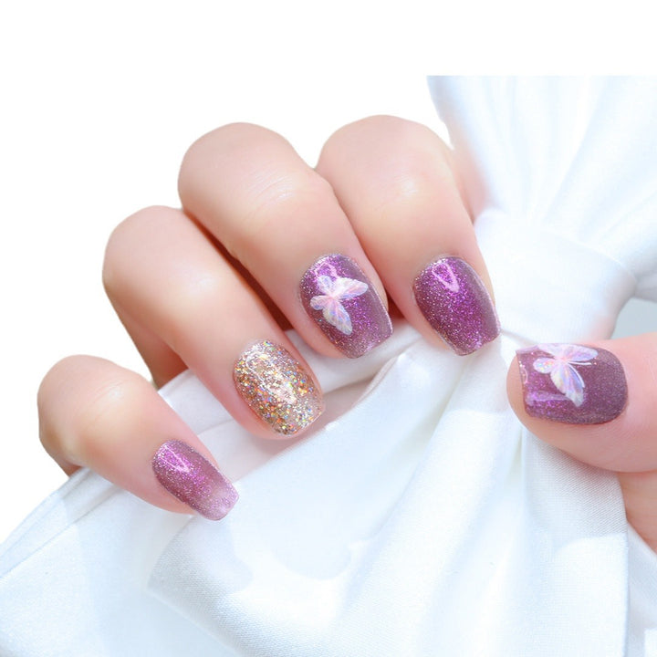 Glitter Butterfly Press-On Nail Set Stornfield