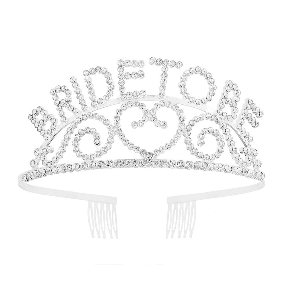 Women's Glittering Tiara with Heart Motifs Stornfield