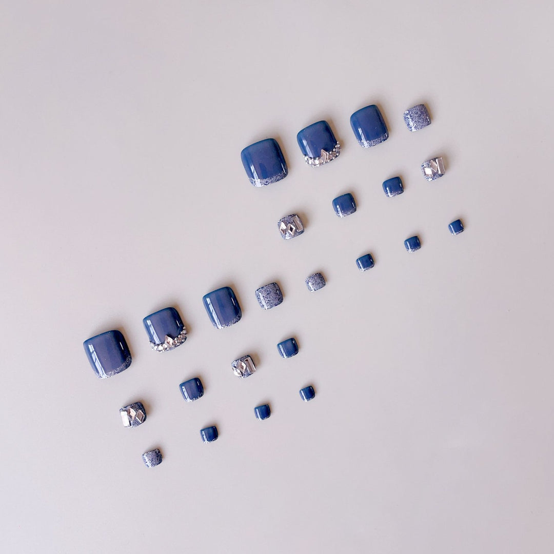 Acrylic Nail Set with Stylish 3D Accents Stornfield