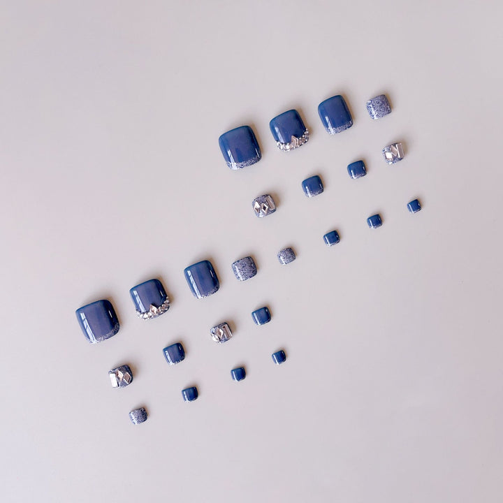 Acrylic Nail Set with Stylish 3D Accents Stornfield