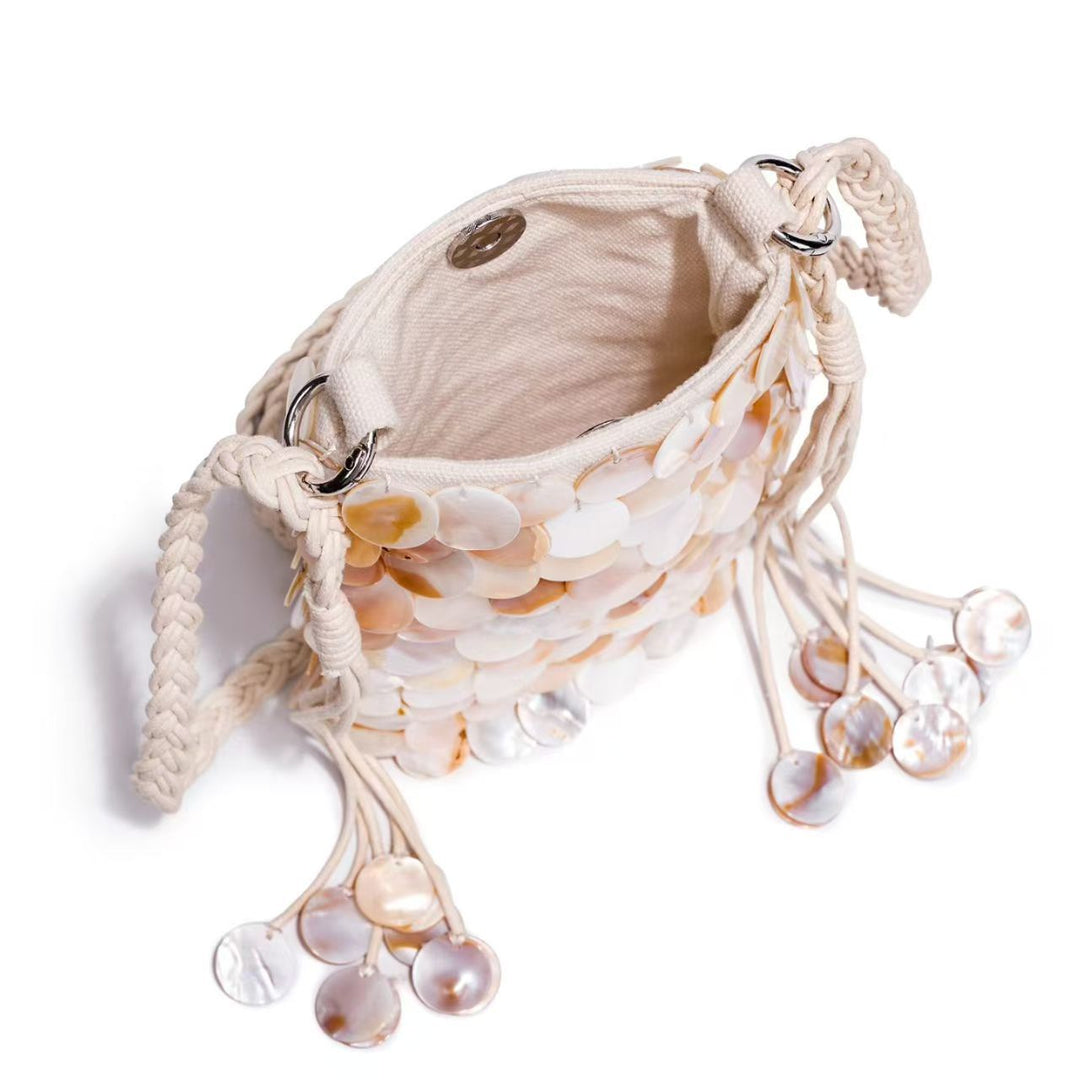 Elegant Shell-Embellished Crossbody Bag Stornfield