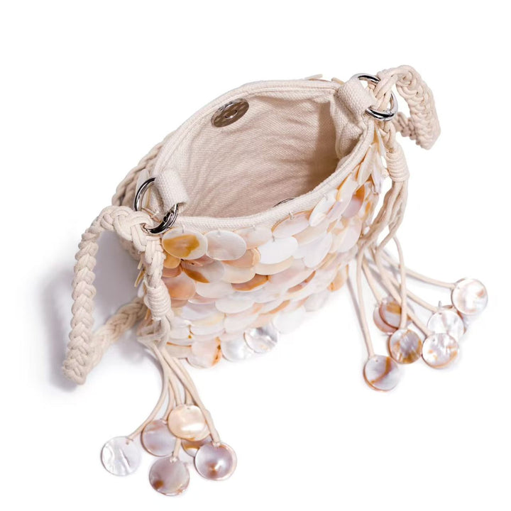 Elegant Shell-Embellished Crossbody Bag Stornfield