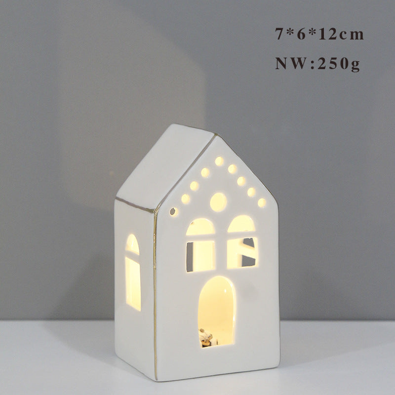 Decorative Ceramic House Lantern Stornfeild