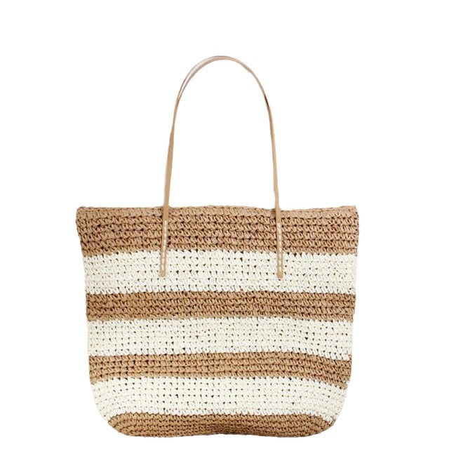 Large rattan shopping bag with sturdy handles Stornfield