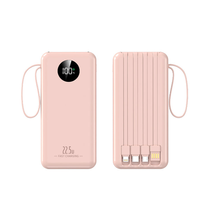 Portable power bank with integrated fast charging function and digital charging display Stornfield