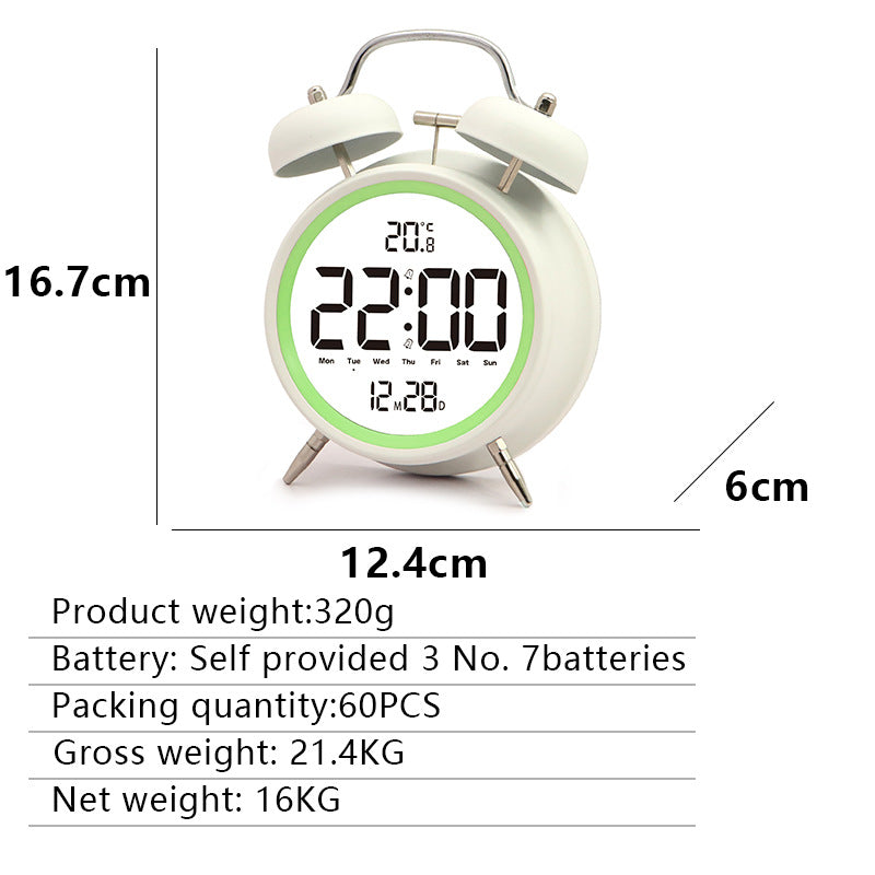 Digital alarm clock with large LED digits and temperature sensor Stornfield
