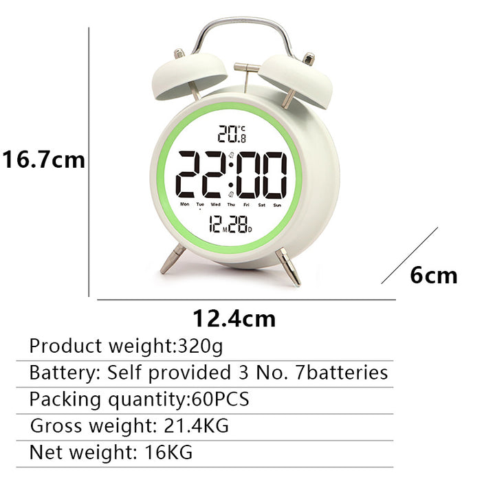 Digital alarm clock with large LED digits and temperature sensor Stornfield