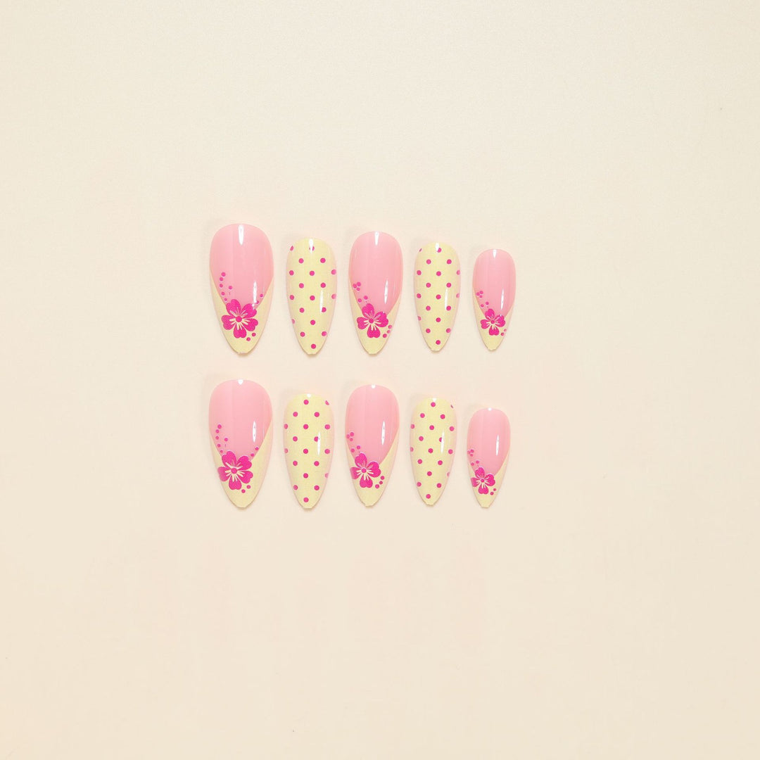 Elegant Floral Stiletto Nail Art Tips Stornfield