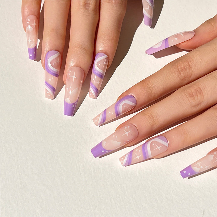 Artful Nail Extensions with Trendy Ombre Design Stornfield