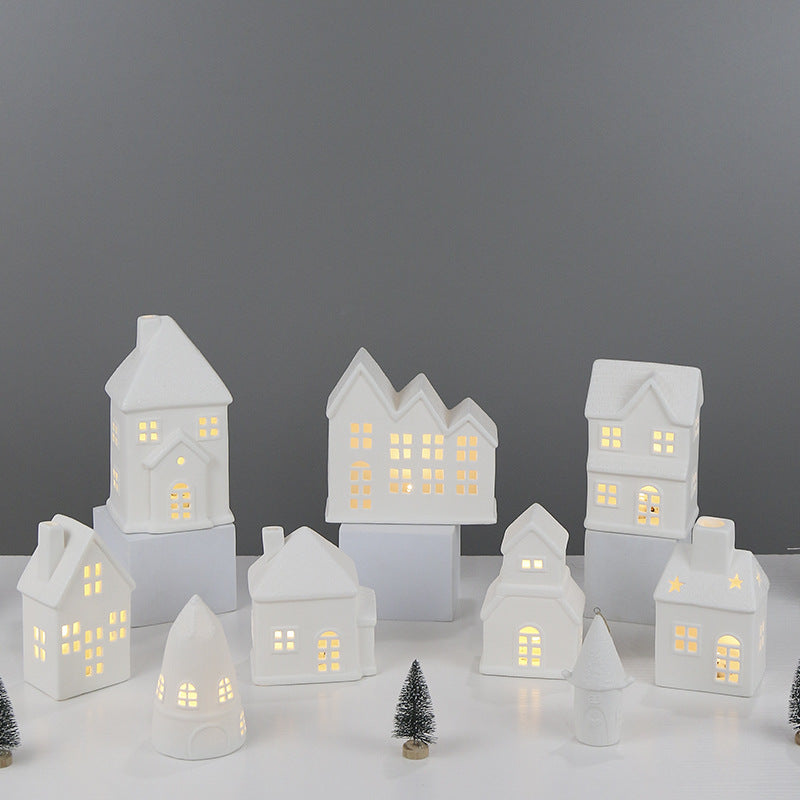 Decorative House-Shaped Ceramic Night Light Stornfeild