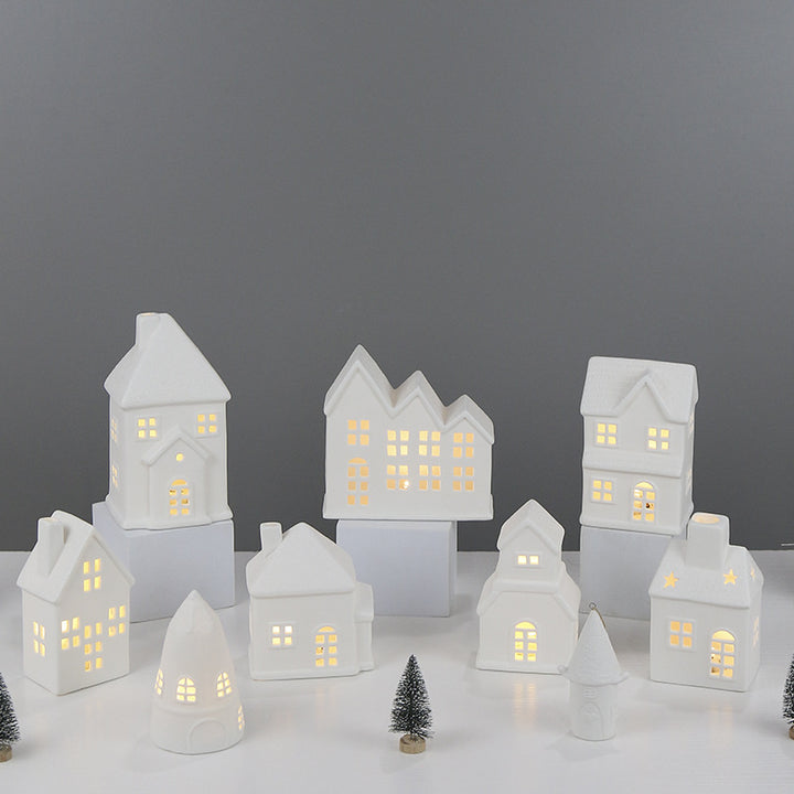 Decorative House-Shaped Ceramic Night Light Stornfeild