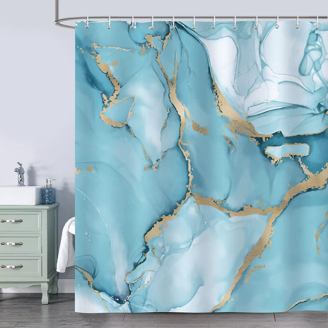 Artistic Marble Texture Shower Curtain Stornfield