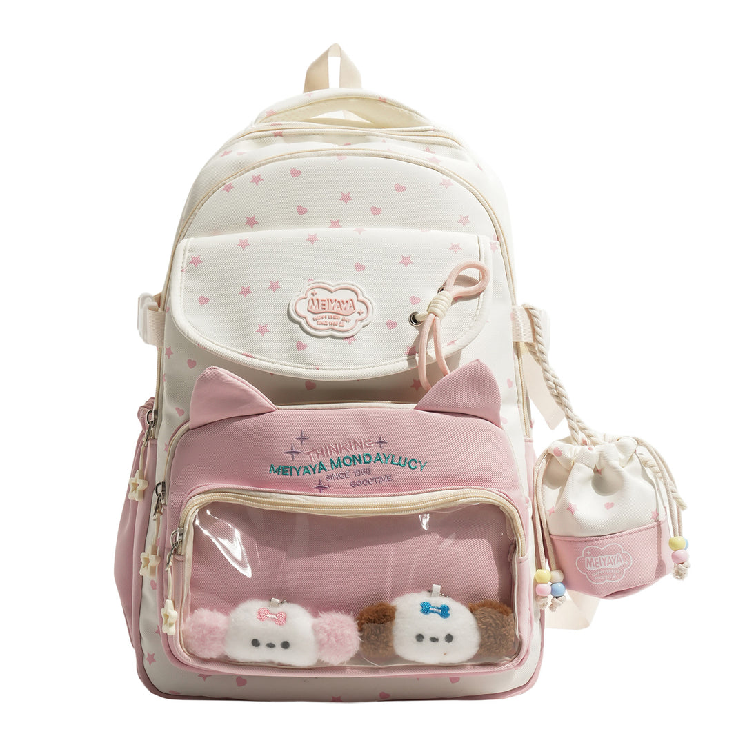 Stylish Water-Resistant Star-Patterned Backpack Stornfield