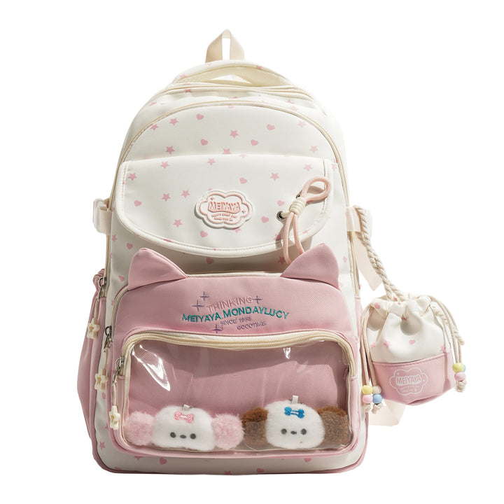 Stylish Water-Resistant Star-Patterned Backpack Stornfield