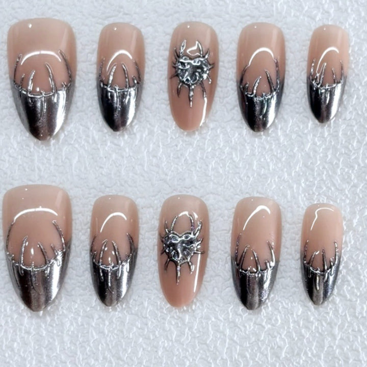 Artificial nails with metallic accents Stornfield