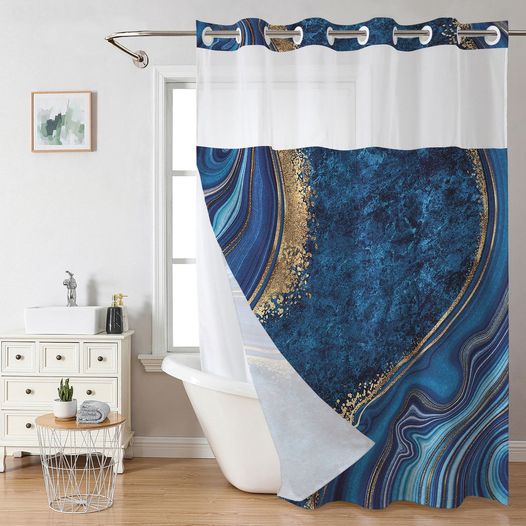 Elegant Marble Design Shower Curtain Stornfield