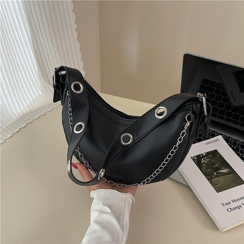 Modern Chain-Handled Hobo Bag Stornfield