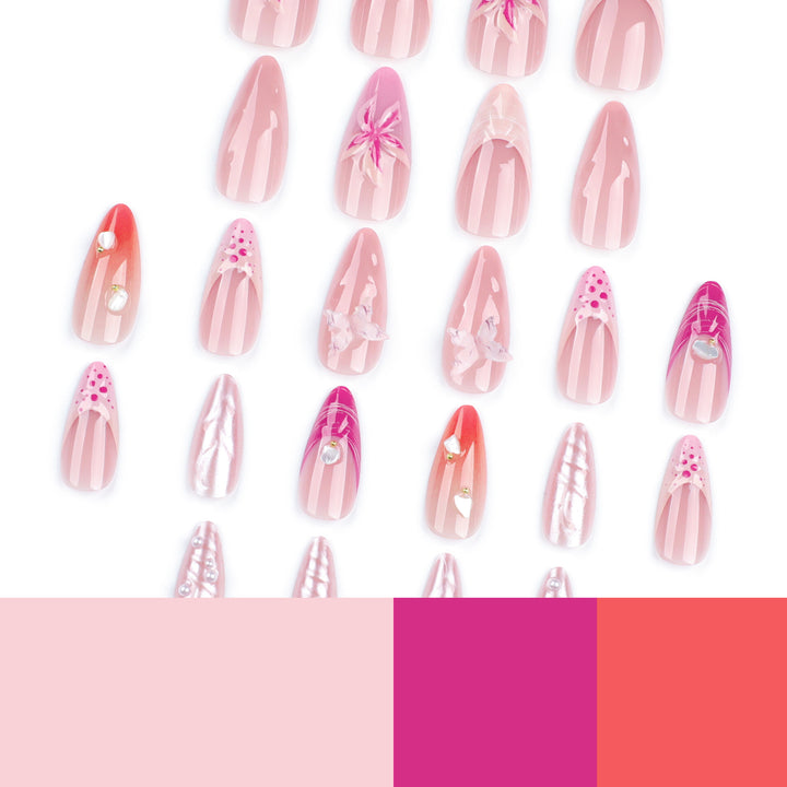 Artful nail extensions with unique 3D accents Stornfield