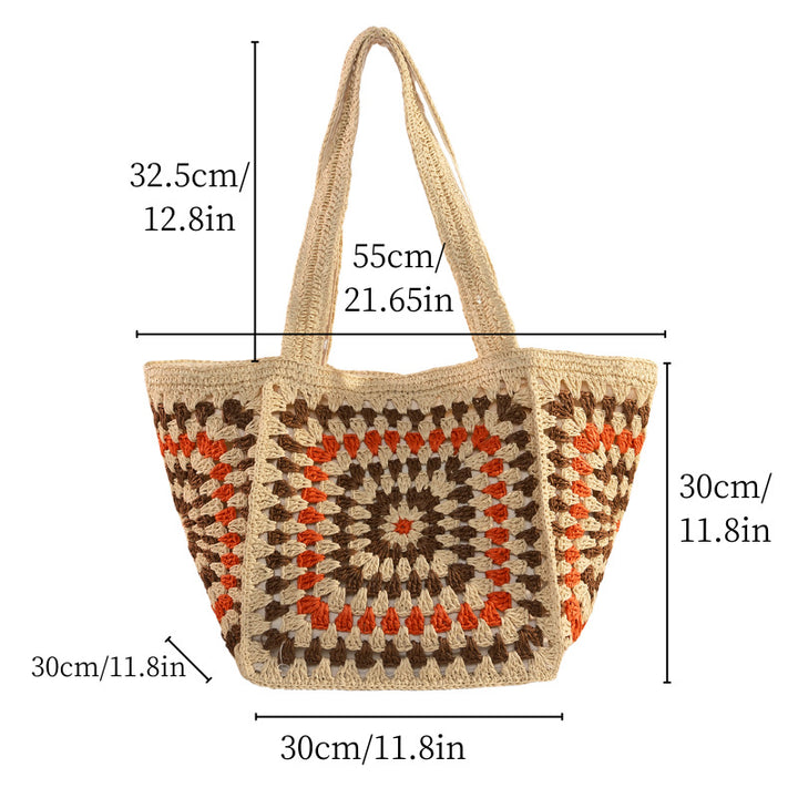 Shoulder bag with unique granny square design Stornfield