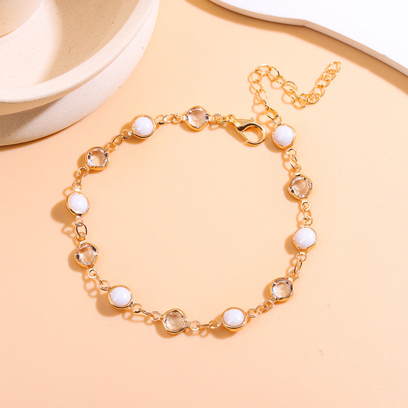 Elegant Beaded Charm Anklet Stornfield