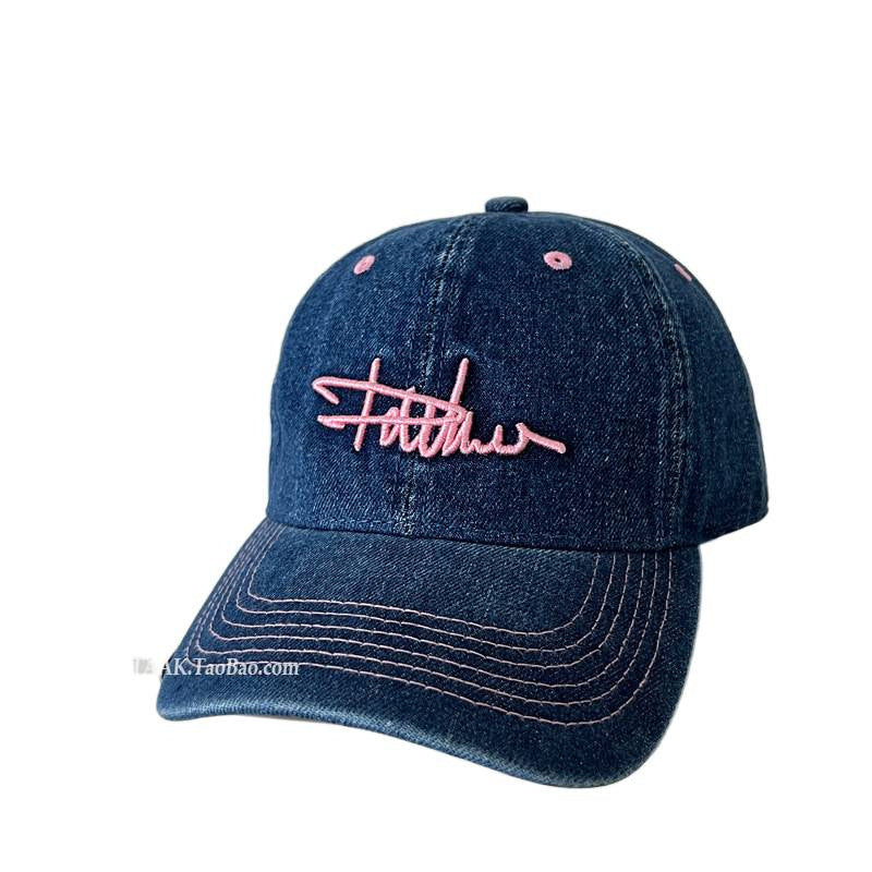 Women's Distressed Denim Embroidered Baseball Cap Stornfield
