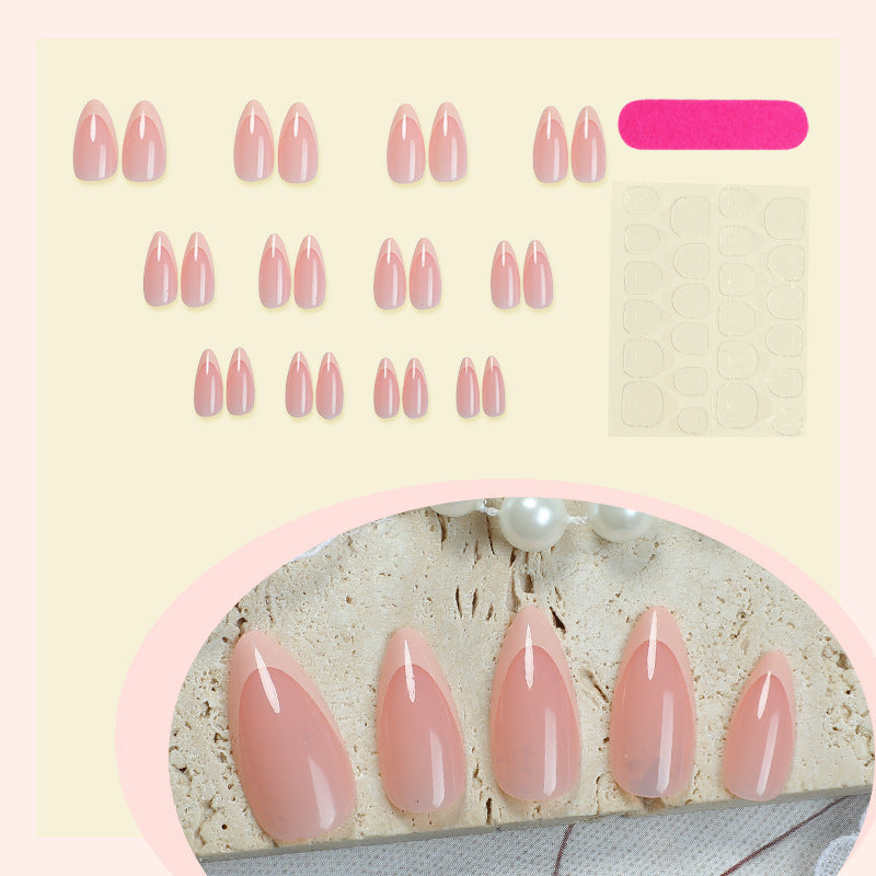 Artificial nail set with elegant French design Stornfield