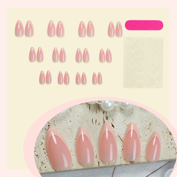 Artificial nail set with elegant French design Stornfield