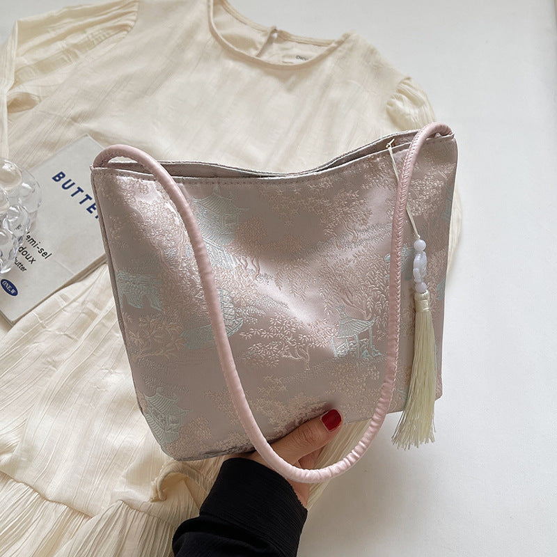 Elegant Satin Shoulder Bag