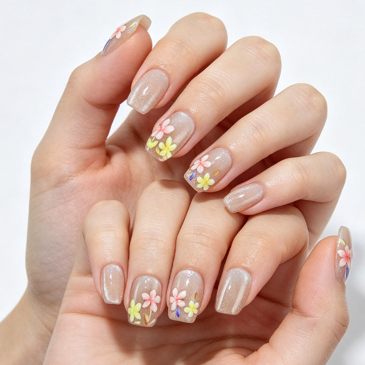 Floral Design Press-On Nail Set Stornfield