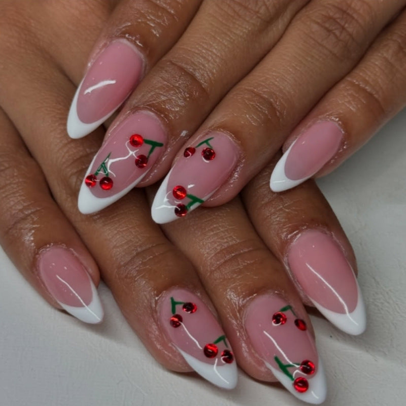 Elegant Cherry Blossom Press-On Nail Art Stornfield