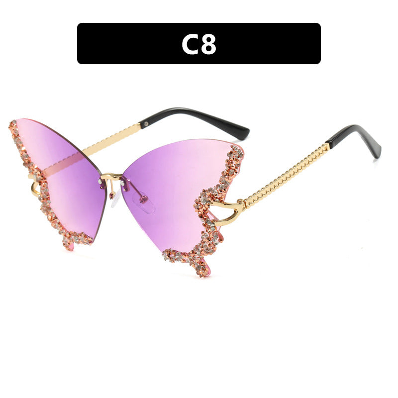 Women's large cat-eye sunglasses with sparkling rhinestone embellishment and elegant frame Stornfield