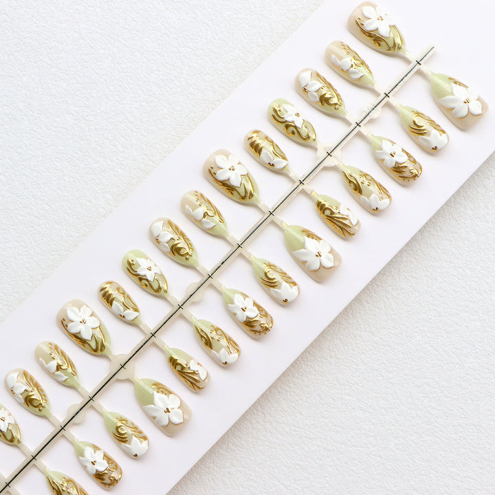 Decorative Floral Press-On Nail Set Stornfield 1788497824