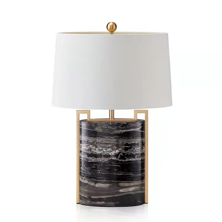 Elegant Marble Table Lamp with Gold Accents