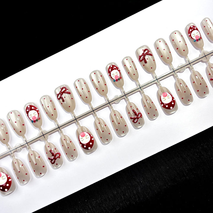 Festive Character-Themed Press-On Nail Set