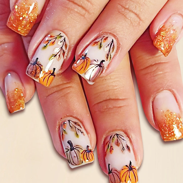 Autumn-Themed Decorative Nail Art Stornfield