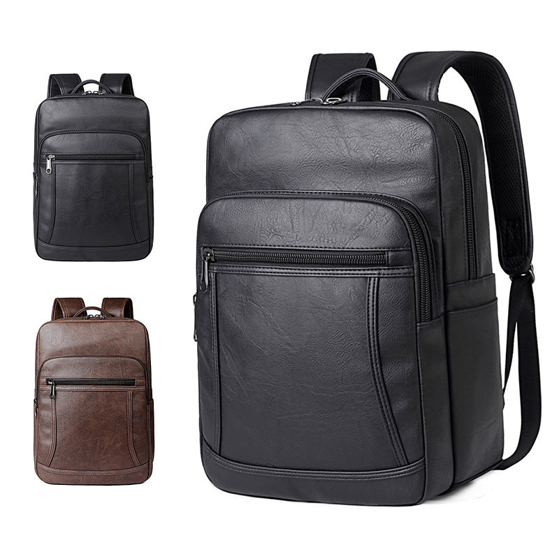 Elegant Backpack Made of Faux Leather with Multiple Compartments Stornfield