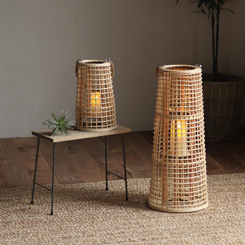 High-quality basket lamp in natural design Stornfield
