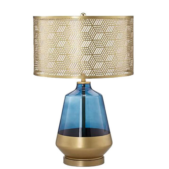 Decorative Table Lamp with Geometric Shade