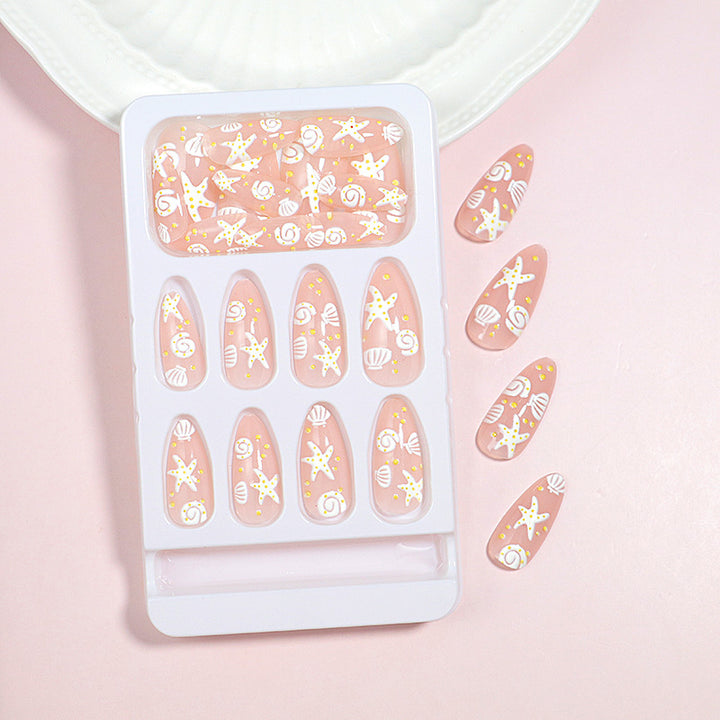Coastal Themed Press-On Nails Stornfield