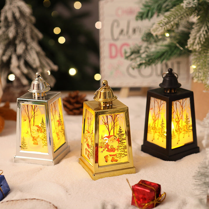Decorative Christmas lantern with winter motifs Stornfield