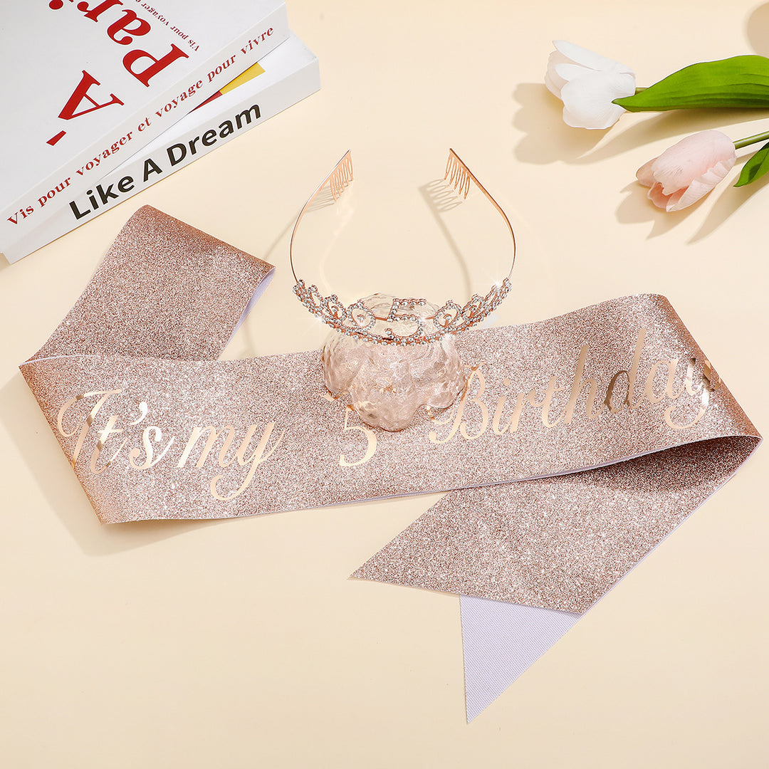 Ladies Crystal Princess Crown with 30 & Fabulous lettering Stornfield