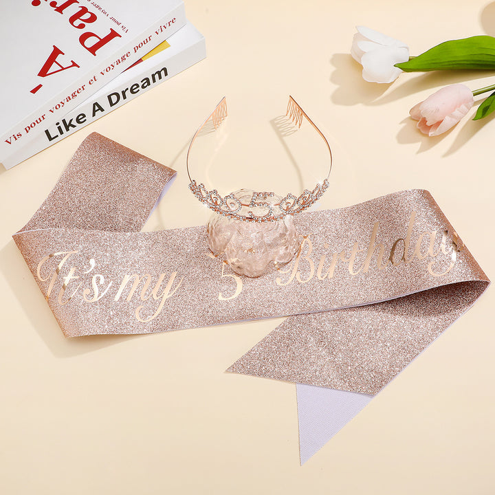 Ladies Crystal Princess Crown with 30 & Fabulous lettering Stornfield