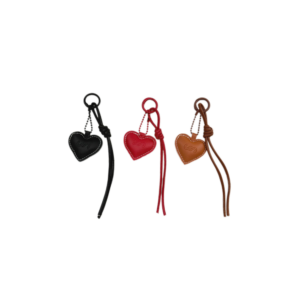 Leather Heart Charm Keychain Stornfield