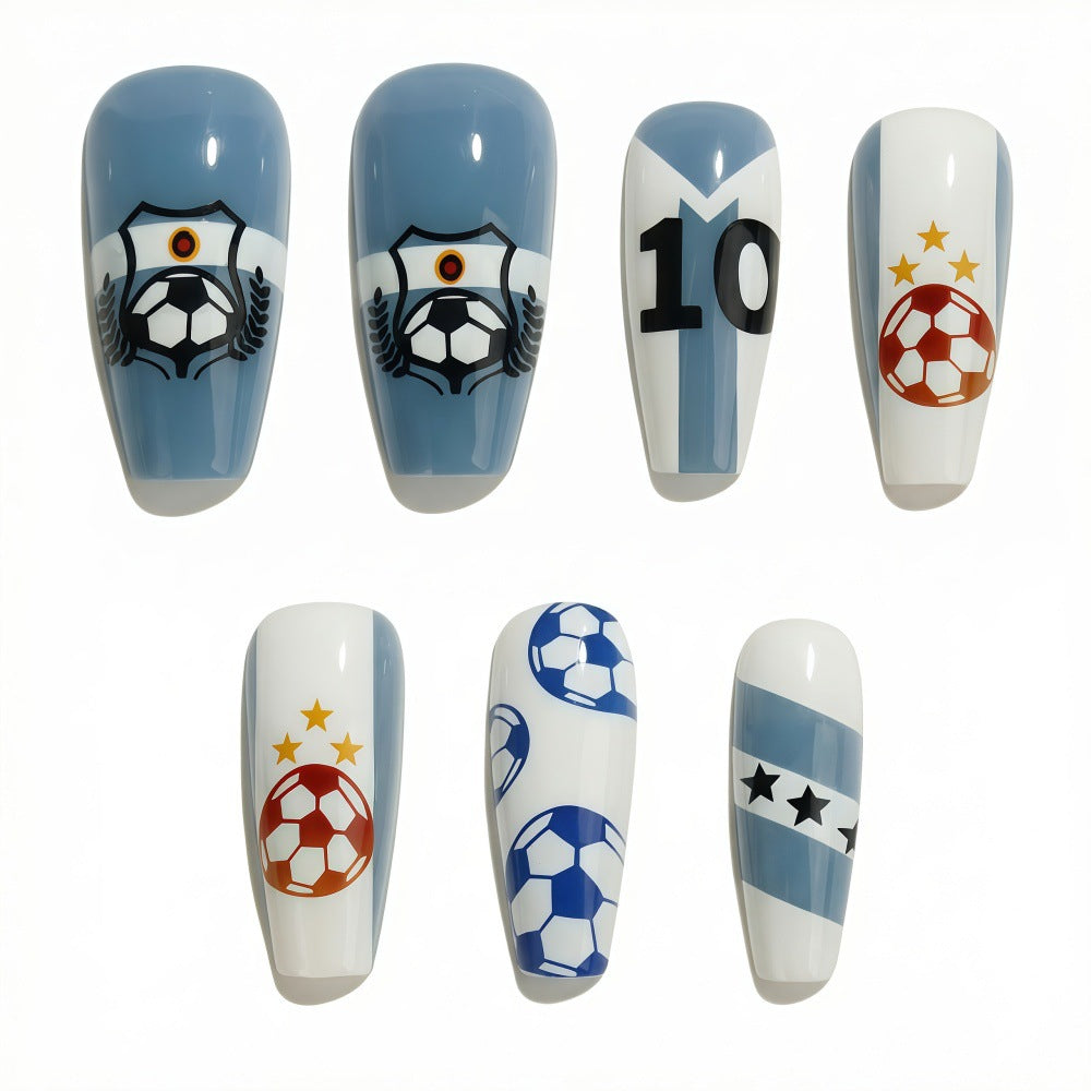 Football motif art nails Stornfield