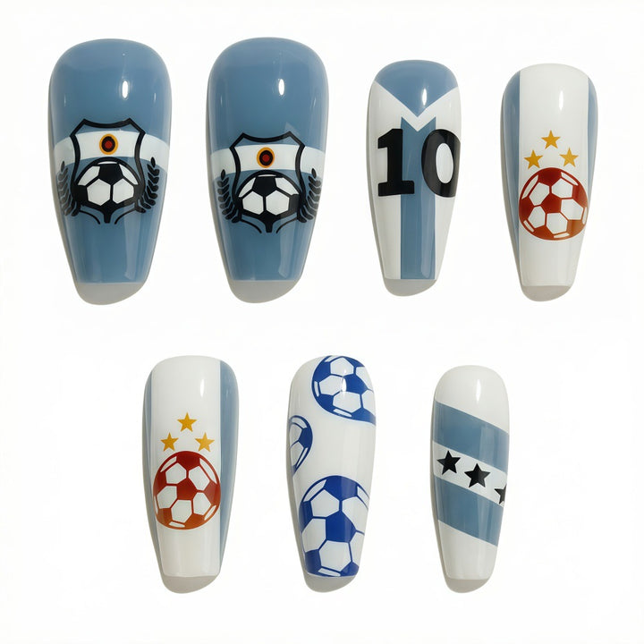 Football motif art nails Stornfield