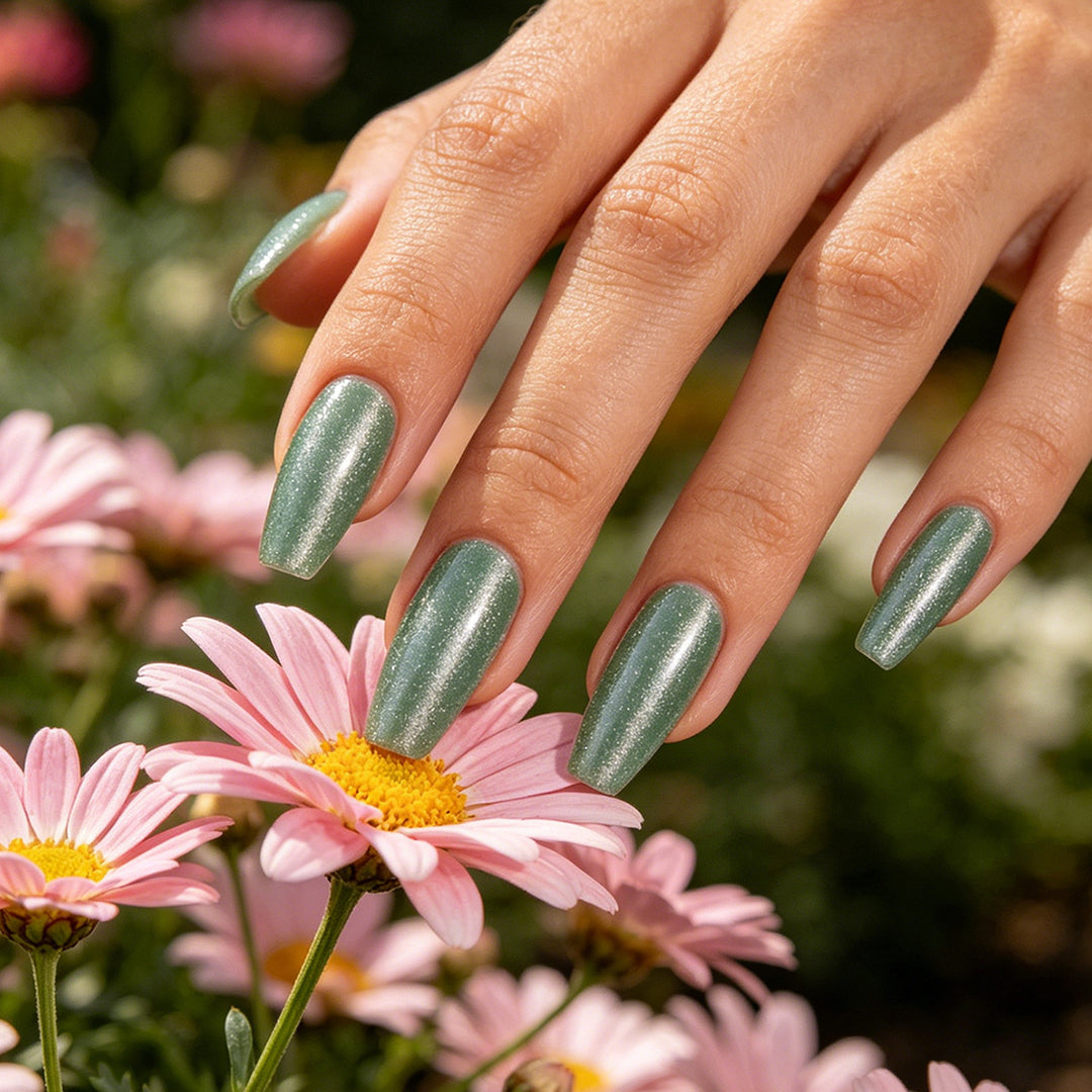 Sparkling Long Press-On Nails Stornfield