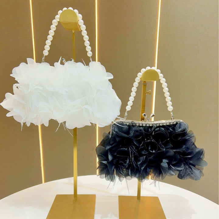 Floral-Accented Evening Purse